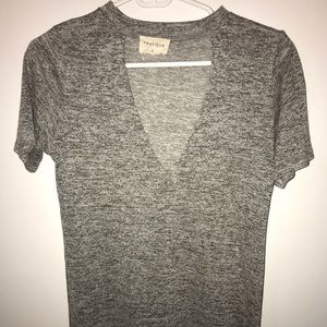 Vestique heathered grey top